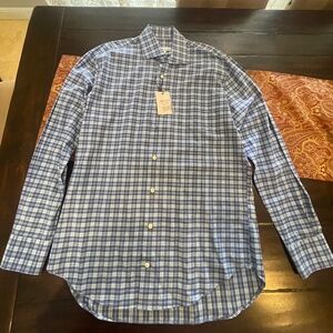 Peter Millar Crown Finish Stretch Dress Shirt, size M, NWT,MSRP$129